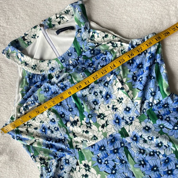 Tommy Hilfiger Halter Neck floral Midi Dress sz 10 blue green - Picture 12 of 14